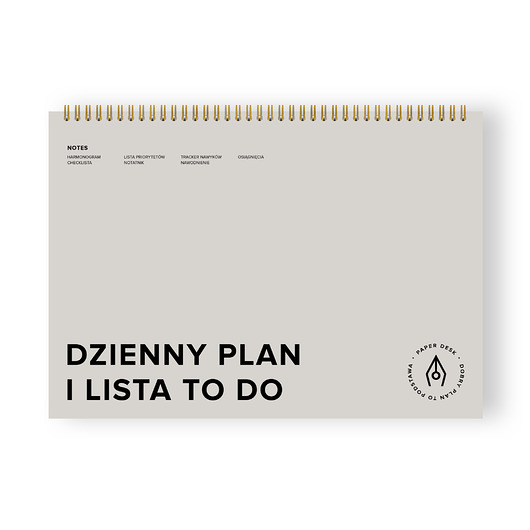 kalendarze i plannery Planer dzienny niedatowany, ADHD-friendly