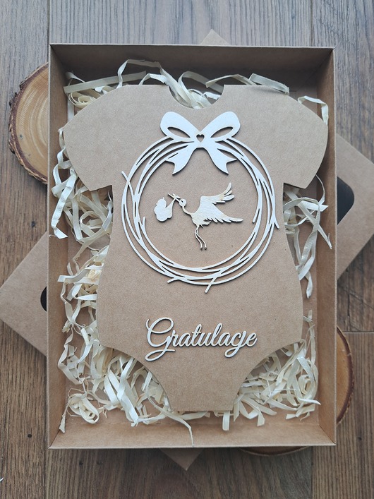 kartki scrapbooking Kartka z okazji narodzin dziecka (w pudełku)