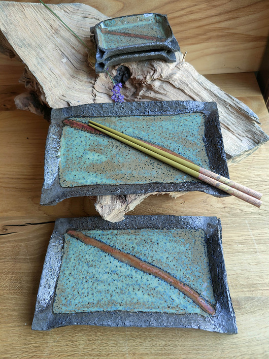 patery i talerze Ceramiczny zestaw do sushi