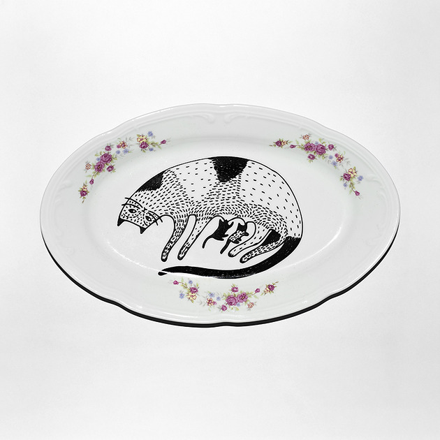 patery i talerze Półmisek - koty z Włocławka