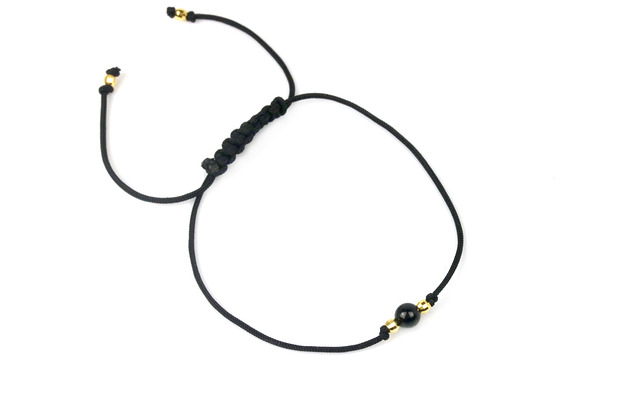 Bransoletka Turmalin sznurek złoto Brazi Druse Jewelry