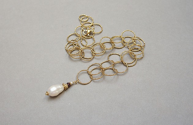 naszyjniki - inne Pearl white chain /30.03.26/ - naszyjnik