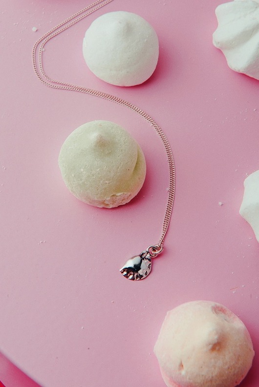 wisiory Pieróg naszyjnik mały srebro