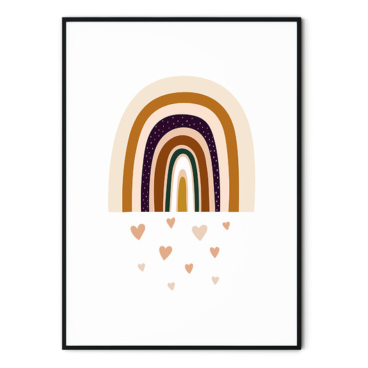 Plakat dla dzieci Boho Tęcza myscandi