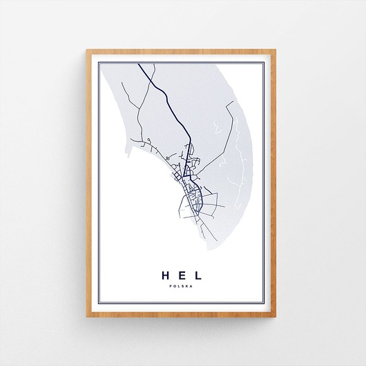 plakaty Plakat Hel Mapa