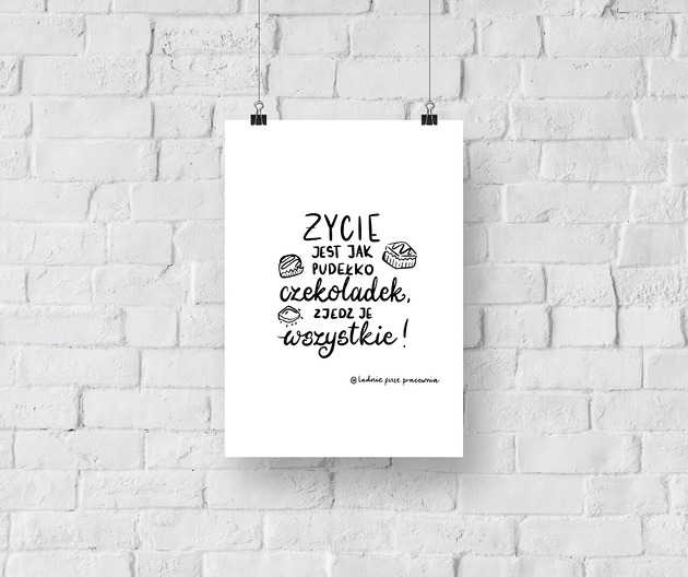 plakaty Plakat Życie Jest Jak Pudełko Czekoladek