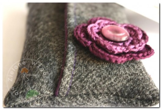 Śliwka i Tweed - etui na chusteczki Moje Zielone Wzgórze