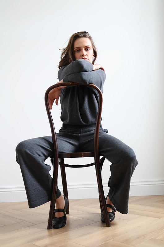 swetry damskie  Sweter Simple merino antracytowy