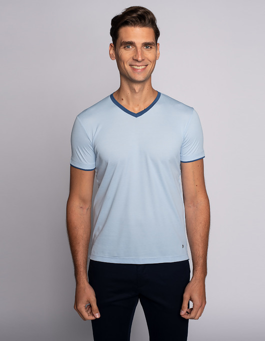 t-shirty męskie t-shirt koszulka męska cannobio błękit