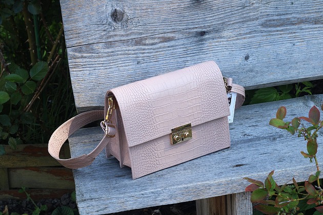 torby na ramię AMELIA II M nude CroCo limited GOLD