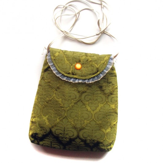 torebka mini  - zielony ornamental - elfagado