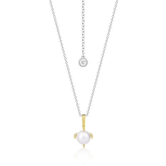 złote naszyjniki Naszyjnik pearl silver