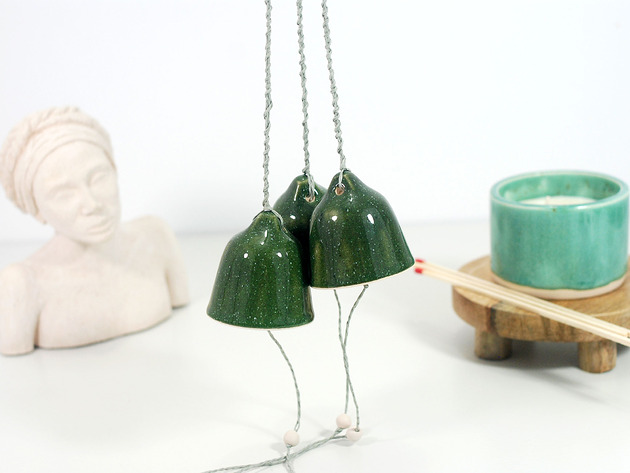 ozdoby choinkowe Ceramiczne dzwonki choinkowe
