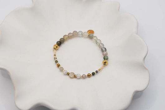 bransoletki z kamieni naturalnych Bransoletka z Agatem Labradorytem i Turmalinem