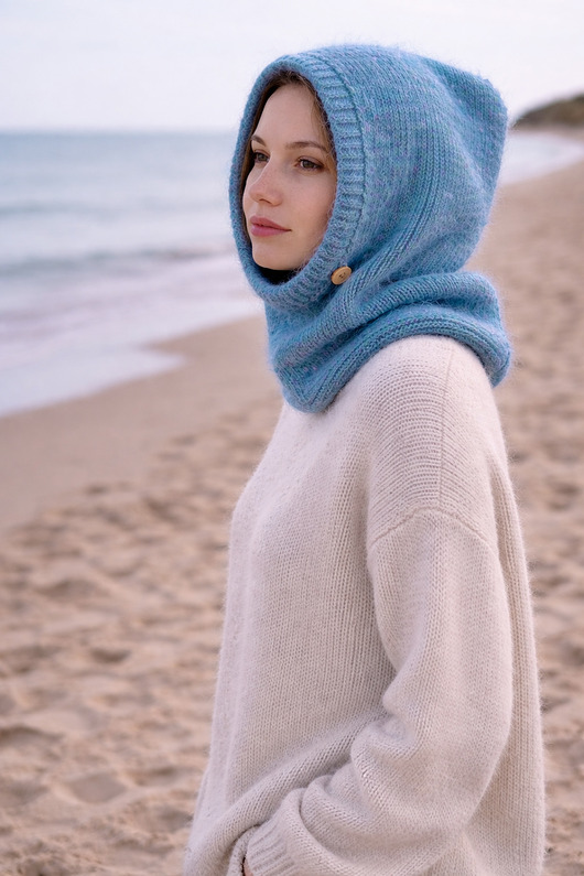 czapki damskie Ręcznie robiona balaclava miękki kapturokomin czapka z alpaką kolory