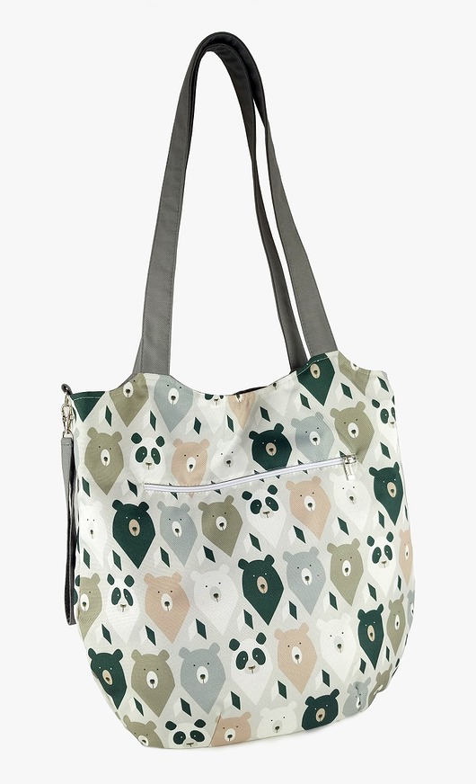 Torba Shopper z mocowaniem do wózka Misie beżowe Art4Mum