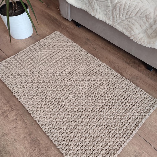 dywany Dywan prostokątny ze sznurka szydełkowy 60cmx90cm