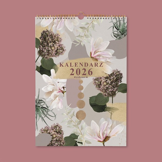 kalendarze i plannery Kalendarz ścienny 2026 na Spirali COLLAGE GARDEN A3 Premium