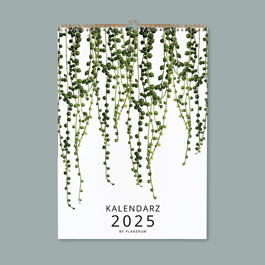 kalendarze i plannery Kalendarz ścienny na Spirali Botaniczny A4 Premium 2025