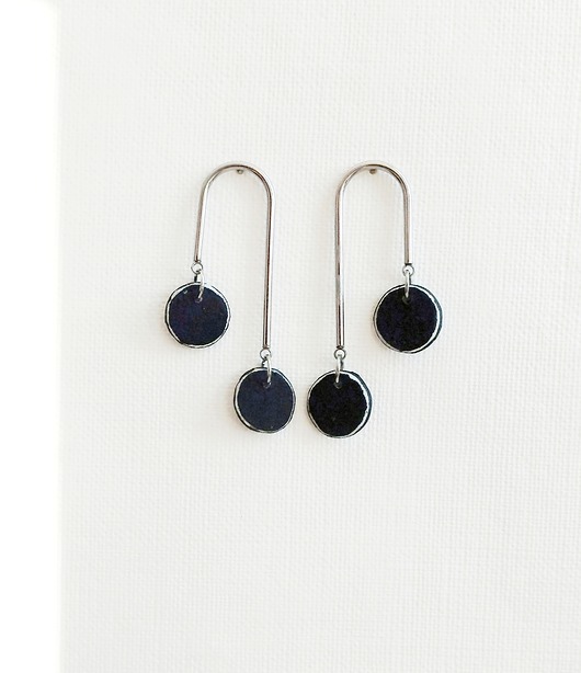 kolczyki ceramiczne Kolczyki ceramiczne podwójne Wabi sabi Style #1