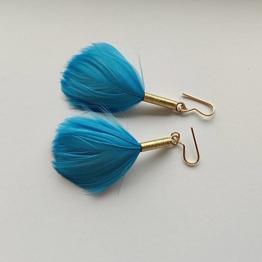 kolczyki z piórami PIÓRKO kolczyki