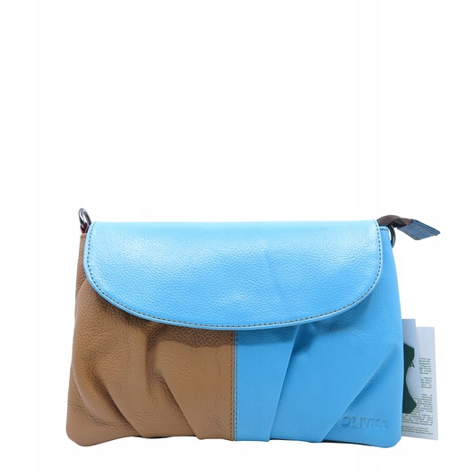 torby na ramię Kopertówka skórzana unikatowa torebka damska handmade upcycling OLIVKA