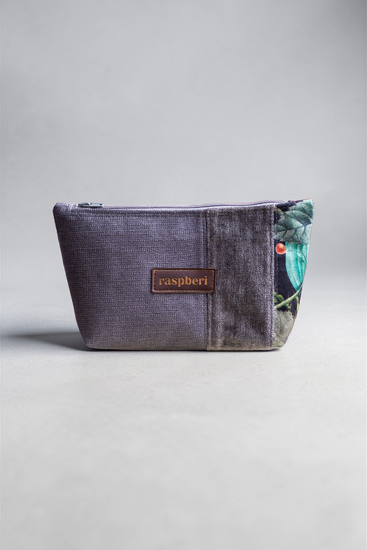 kosmetyczki Ciemnoszara kosmetyczka MIDI