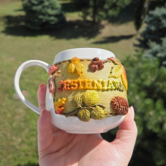 kubki Kubek "JESIENIARA" ręcznie dekorowany