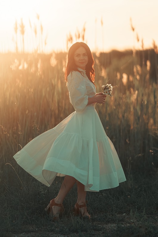 spódnice midi Spódnica LANA ecru