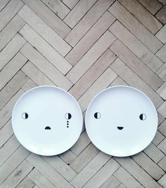 SAD & HAPPY plates Angeworkshop