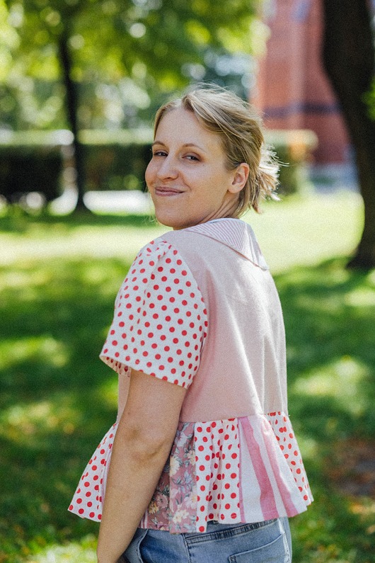 koszule męskie Koszula patchworkowa czerwona