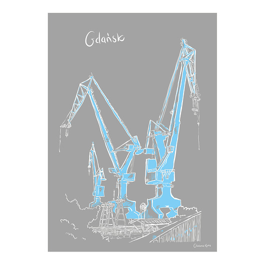 plakaty Plakat Gdańsk Dźwigi