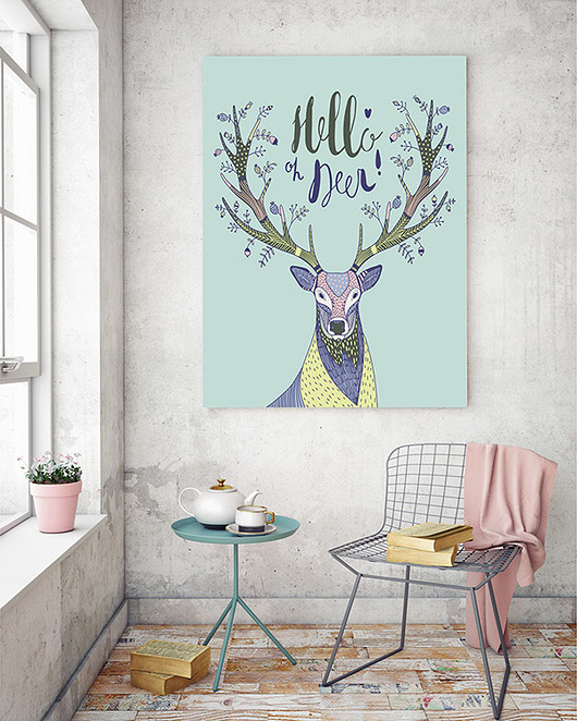 plakat. jeleń (format B1) Love Life and Forest