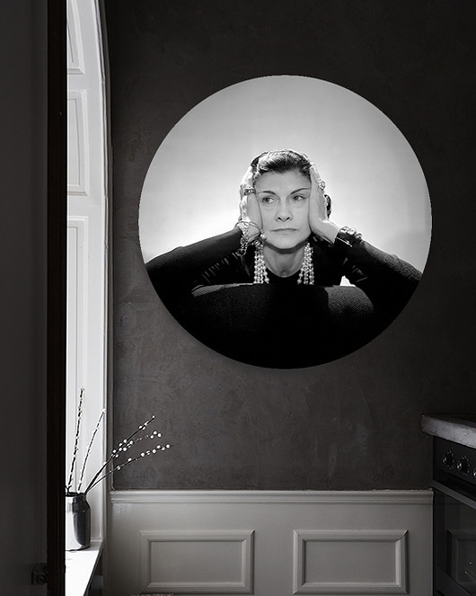 obrazy Coco Chanel  - okrągły obraz