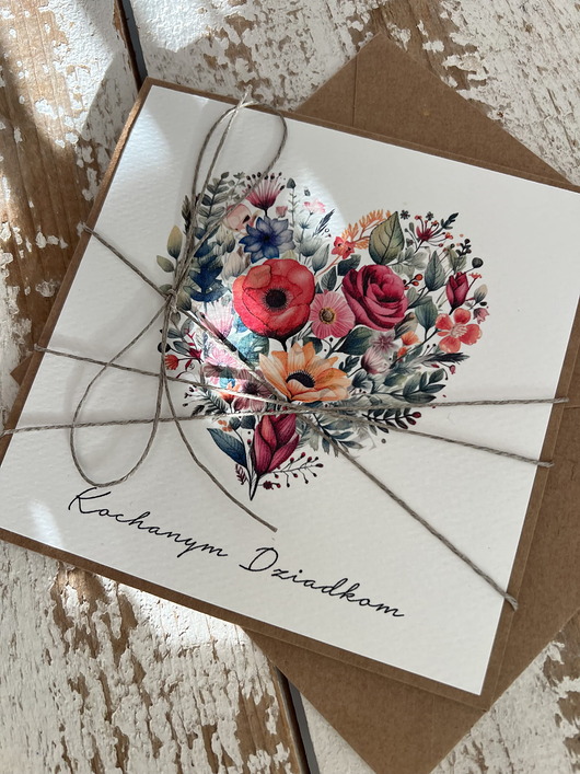 kartki scrapbooking Ręcznie robiona kartka na dzień babci i dziadka - kochanym dziadkom