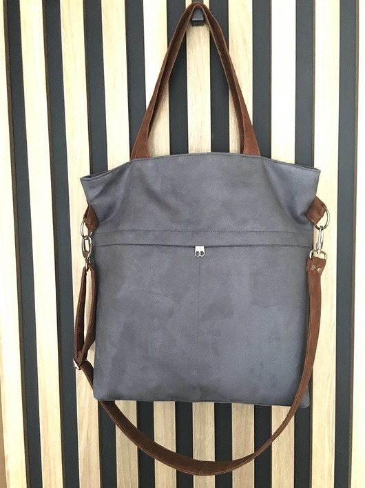 torby na ramię Torba na ramię - szarość, brąz