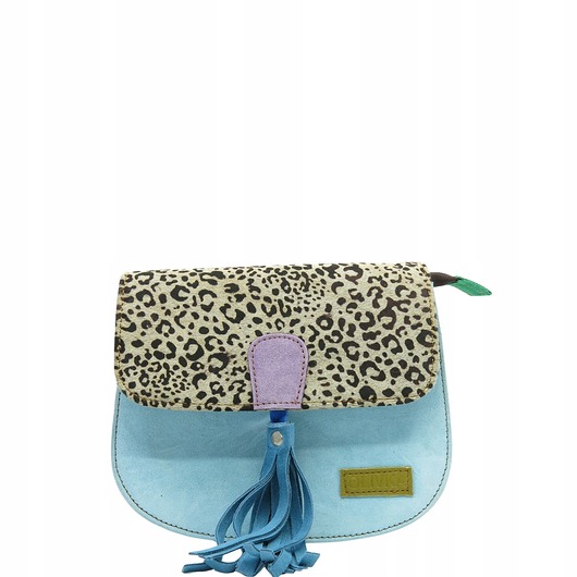 torby na ramię Torebka listonoszka zamszowa damska regulowany pasek kolorowa OLIVKA