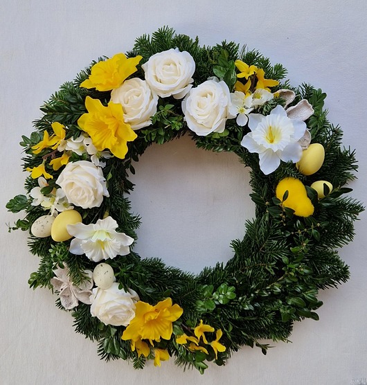 wianki wielkanocne Wianek wiosenny/wielkanocny/na cmentarz DUŻY