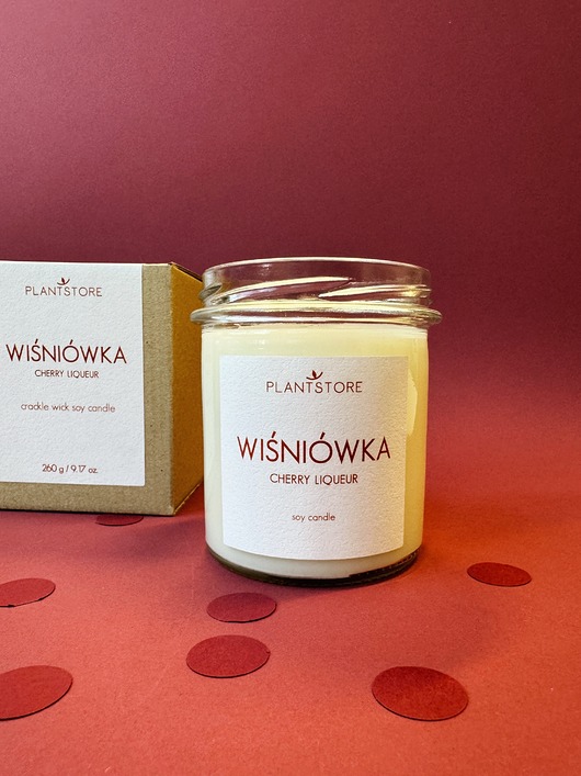 świece zapachowe WIŚNIÓWKA Świeca sojowa DUŻA 260 g