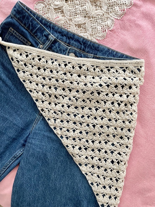 Akcesoria pozostałe Szydełkowa chusta #01