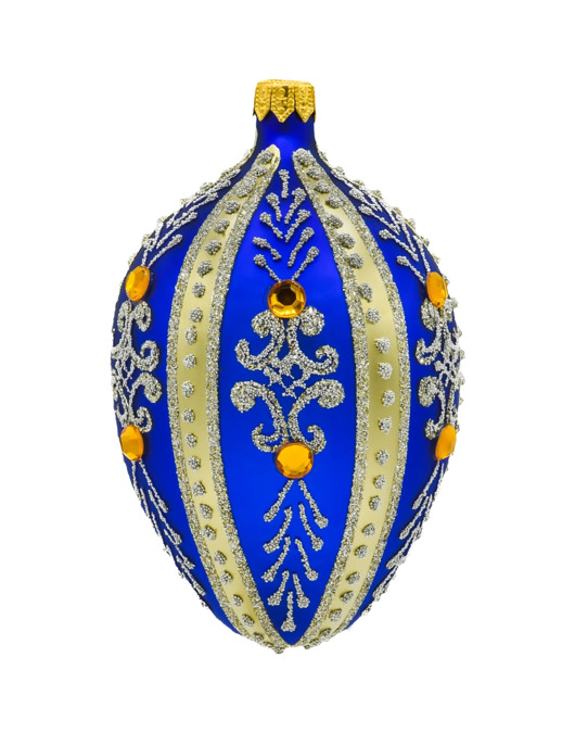 ozdoby choinkowe Bombka choinkowa: Ekskluzywne jajo Faberge z bursztynem: niebieskie