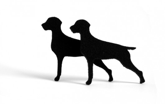 felt dog... felt label
