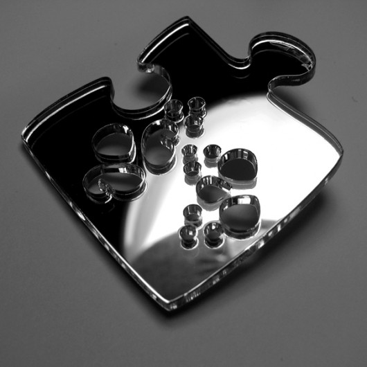 mirror puzzel... felt label