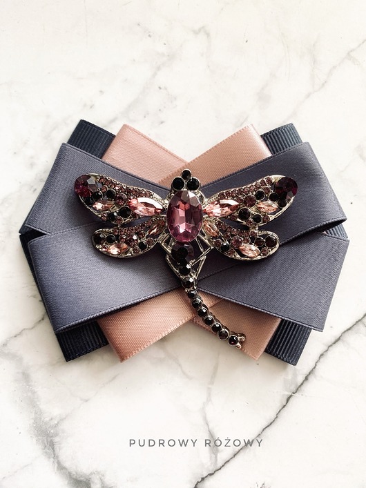 broszki Brosza z ogromną Ważką z kryształkami NEW