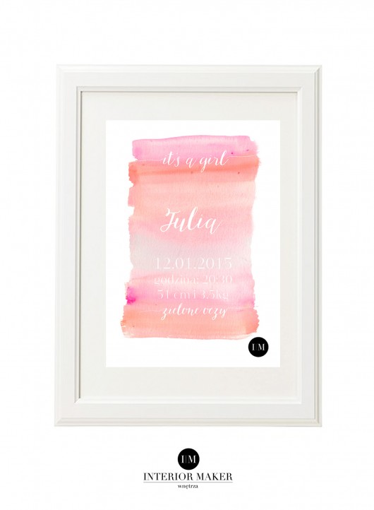 It's a girl - plakat Interior Maker wnetrza