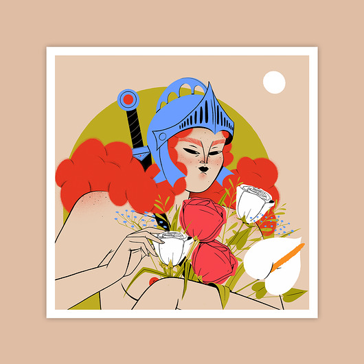 grafiki i ilustracje Wojowniczka 50x50, 32x32