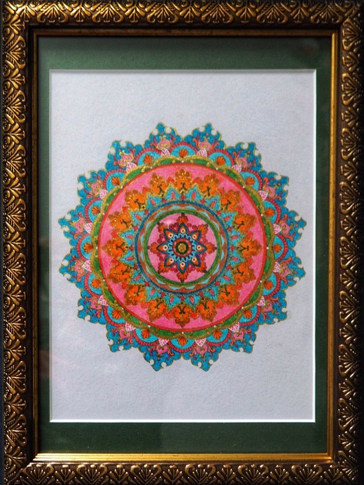grafiki i ilustracje Obrazek ręcznie malowana mandala  MULTICOLOR