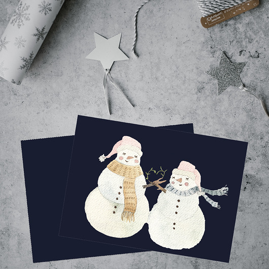 kartki świąteczne Kartka świąteczna, bałwanki, Boże Narodzenie