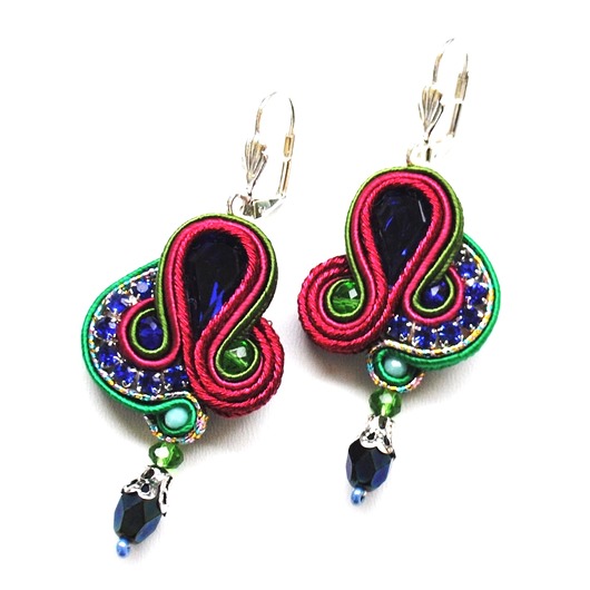 kolczyki soutache Sutaszowe kolczyki JAIPUR