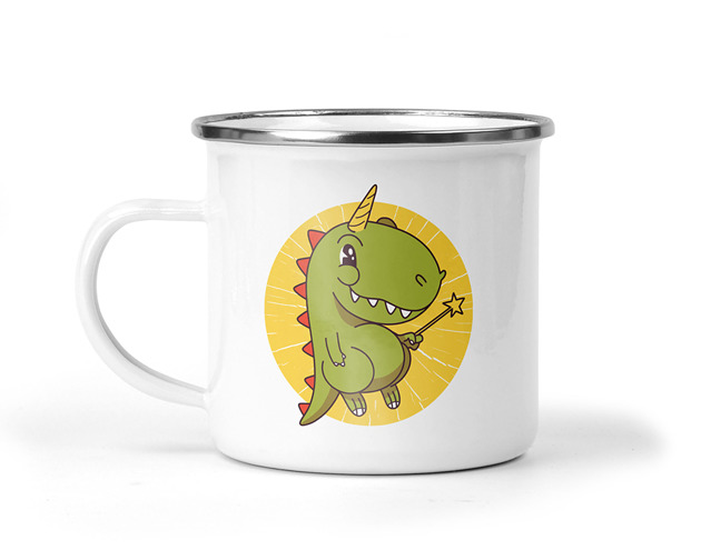 kubki Kubek metalowy dino wróżka